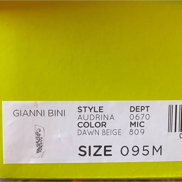 Gianni Bini Silver Heeled Boots with Blue Embellishments - Picture 3 of 5